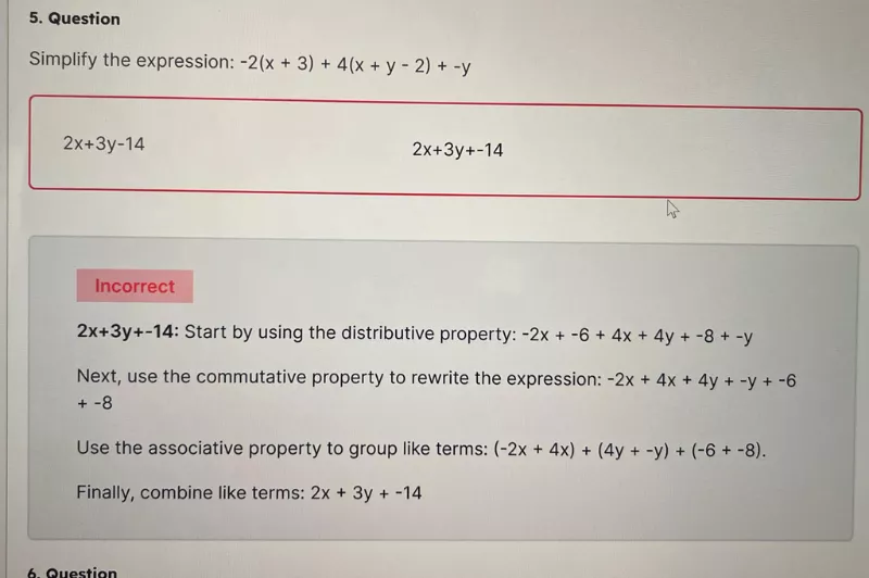 A portal image showing Math wrong answer which prompts students to seek ALEKS answer key