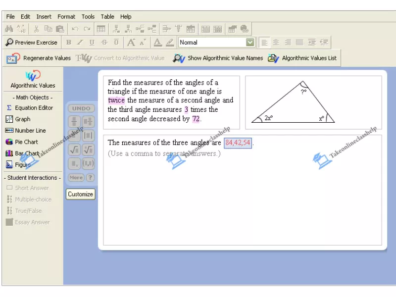 Screenshot of a geometry problem solved using common Cheat on MyMathLab methods