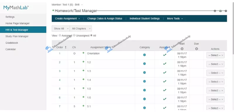 Pearson dashboard showing a heavy workload that leads to MyMathLab Cheating searches